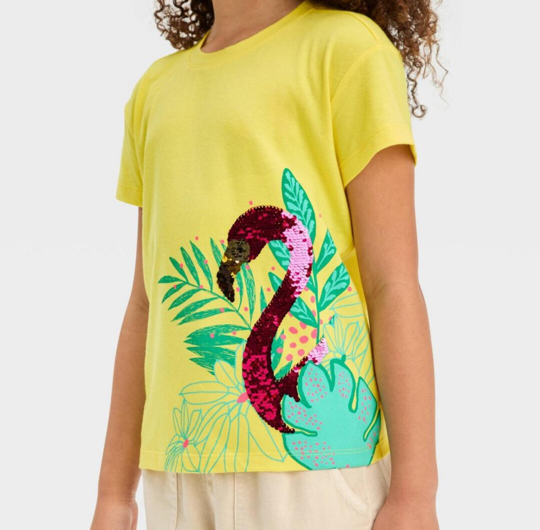 CAT &amp; JACK FLAMINGO FLIP SEQUIN